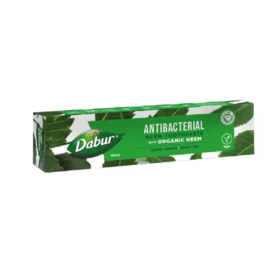 Dabur Anti-Bacterial Neem Toothpaste 100g | Herbal Oral Care | Strong Teeth & Healthy Gums