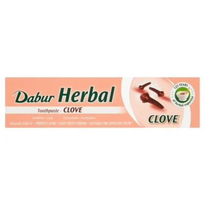 Dabur Herbal Clove Toothpaste 100g | Natural Oral Care | Strong Teeth & Fresh Breath