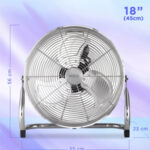 Ventilador de Suelo 18″ | High-Power Floor Fan | Adjustable Metal Fan for Home & Office Cooling