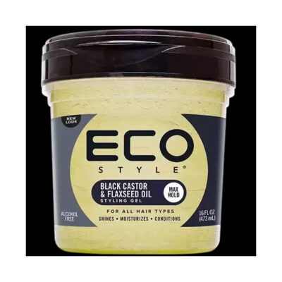 Eco Style Black | Strong Hold Hair Gel | Styling & Shine for All Hair Types