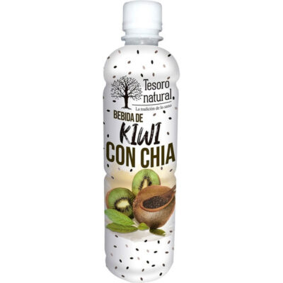 Kiwi con Chia Tesoro Natural 450ml | Refreshing Kiwi & Chia Drink | Natural Tropical Beverage