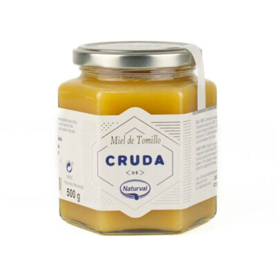 Cruda Miel de Tomilla 500g (Glass) | Pure Thyme Honey | Natural Sweetener