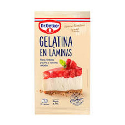 Gelatina en Láminas 20g | Sheet Gelatin | Easy-to-Use for Desserts