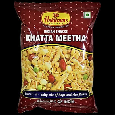 Haldiram Khatta Meetha | Sweet & Tangy Indian Snack | Crunchy Namkeen Mix