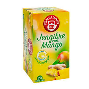 Pompadour Jeniblre con Mango Tea 45g (20 Bags) | Fruity & Refreshing Herbal Tea