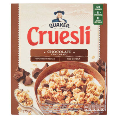 Quaker Cruesli Chocolate 375g | Crunchy Chocolate Muesli | Healthy Breakfast Cereal