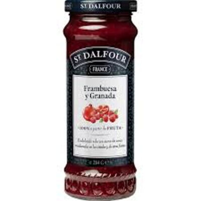 St. Dalfour France Frambuesa y Granada 283g (Glass) | Raspberry & Pomegranate Fruit Spread | 100% Natural, No Added Sugar