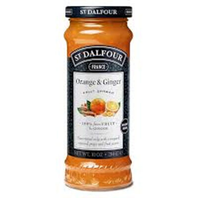 St. Dalfour France Naranja y Jengibre 284g (Glass) | Orange & Ginger Fruit Spread | 100% Natural, No Added Sugar