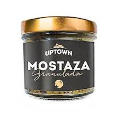 Uptown Mostaza Grainy Mustard 120g (Glass) | Bold & Tangy Condiment | Premium Mustard Spread