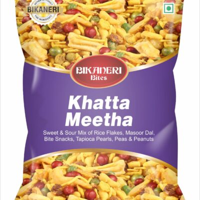 Bikaneri Bites Khatta Meetha 300g | Sweet & Tangy Indian Snack Mix | Crunchy Namkeen Delight