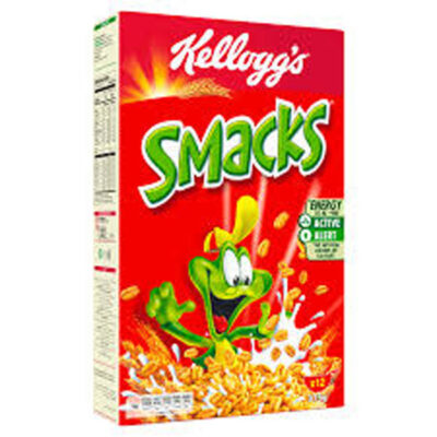 Kellogg’s Smacks 330g | Honey-Flavored Puffed Wheat Cereal | Sweet & Crunchy Breakfast Delight