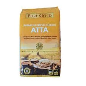 Pure Gold Chakki Atta 10kg | Premium Whole Wheat Flour | Soft & Nutritious for Daily Cooking