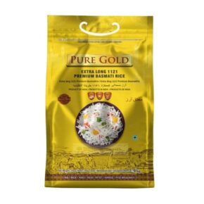 Pure Golden Extra Long 1121 Premium Basmati Rice 1KG | Aromatic & Fluffy Long-Grain Rice