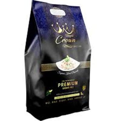 Royal Crown Basmati Rice 20kg | Premium Long-Grain Aromatic Rice | Nutritious & Fluffy