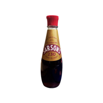 Sarson’s Malt Vinegar 250ml (Glass) | Tangy & Flavorful Condiment | Premium Vinegar for Cooking & Dressing
