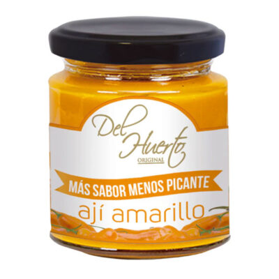 Del Huerta Pasta de Amarillo Menos | Aji Amarillo Paste | Mild Peruvian Chili Paste | Authentic Flavor