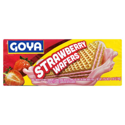 Goya Strawberry Wafers 140g | Crispy Strawberry Cream-Filled Wafers | Sweet Latin Snack
