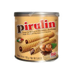 Pirulin Can Wafers with Hazelnuts | Chocolate Hazelnut Rolled Wafers | Crunchy & Sweet Snack