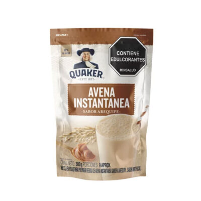 Quaker Avena Instantánea Sabor Arequipe 300g | Instant Oats with Caramel Flavor | Sweet & Creamy Breakfast