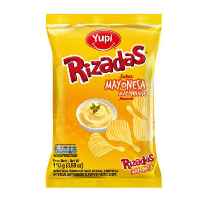 Rizadas Mayonesa | Crispy Curly Potato Chips with Mayonnaise Flavor | 100g Pack