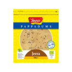 Swad Pappadums Jeera | Crispy Indian Lentil Snacks with Cumin | Ready-to-Fry | 200g Pack