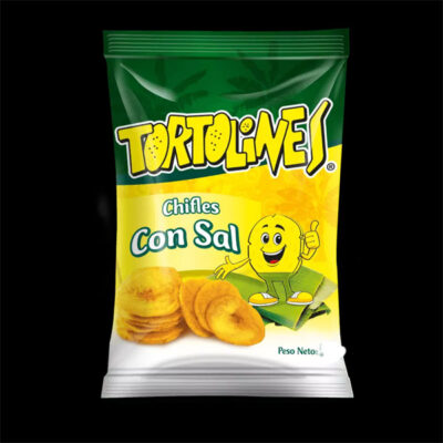 Tortolines Chifles Con Sal | Crispy Salted Plantain Chips | 100g Pack