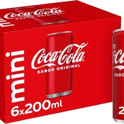 Coca-Cola Original Flavor – Cola, Pack of 6 Mini Tins 200 ml