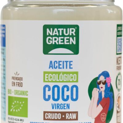 NATURGREEN Organic Coconut Oil, Extra Virgin, Ideal for Cooking, Hydrates Skin and Hair, Natural Ingredients, Suitable for Vegans, 420 ml/400 g (1 Unit)