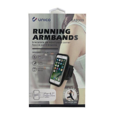 Unico Running SA9309 Armband – Lightweight Sports Phone Holder for Running, Gym & Outdoor Workouts