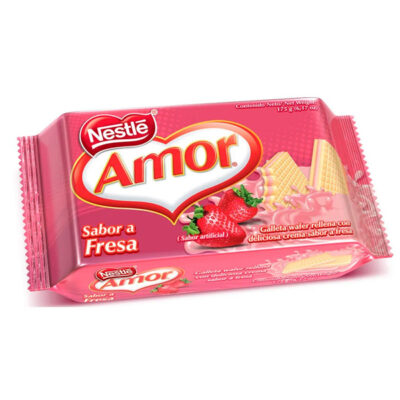 Amor Strawberry Wafers – Crispy Chocolate Wafers with Sweet Strawberry Flavor