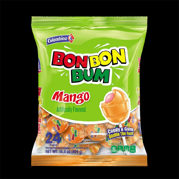 Bon-Bon-bum-mango.jpg Bon Bon Bum Mango 408g | Lollipop Candy | Fruity & Fun Treat - Image 1