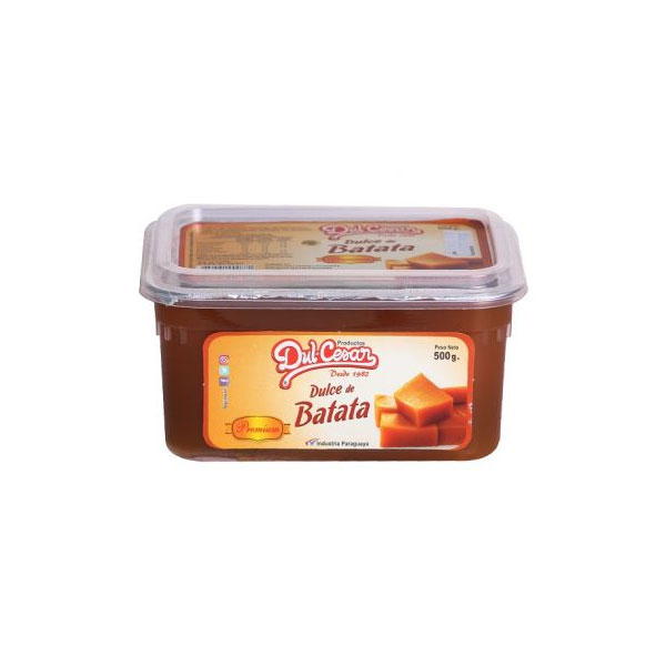 Dul-cesar-dulce-de-batata-500g.jpg Dul Cesar Dulce de Batata 500g | Sweet Potato Dessert Spread | Traditional South American Treat - Image 1