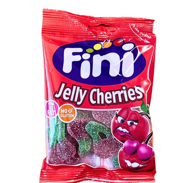 Fini-jelly-cherries-0.95.jpg Fini Jelly Cherries 90g | Chewy Cherry-Shaped Candy | Sweet & Fruity Treat - Image 1