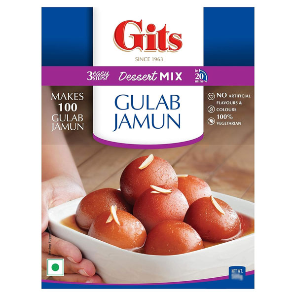 Gits-gulab-jamun-250g.jpg Gits Gulab Jamun Mix 200g | Authentic Indian Sweet Dessert | Easy-to-Make - Image 1