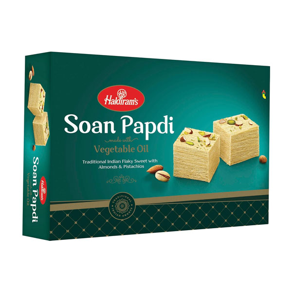 Haldiram-soan-papdi.jpg Haldiram Soan Papdi | Traditional Indian Sweet | 400g Pack - Image 1