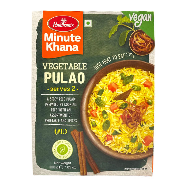 Haldirams-vegetable-pulao-300g.jpg Haldiram's Vegetable Pulao 300g | Ready-to-Eat Indian Rice Dish | Authentic Flavor - Image 1