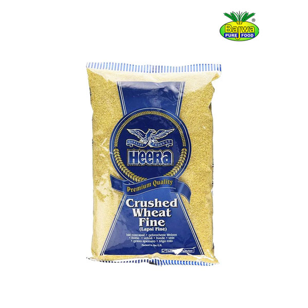 Heera-crushed-wheat-fine.jpg Heera Crushed Wheat Fine | Premium Quality Fine Broken Wheat (Daliya) | 1kg Pack - Image 1