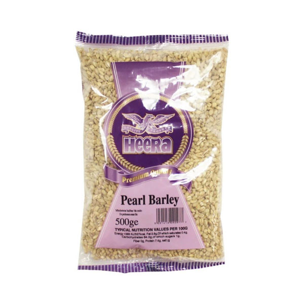 Heera-pearl-barley.jpg Heera Pearl Barley | Premium Quality Hulled Barley Grains | High-Fiber Whole Grain | 1kg Pack - Image 1