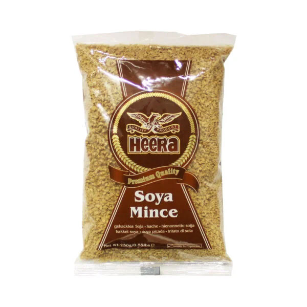 Heera-soya-mince-1.50.jpg Heera Soya Mince | Premium Quality Textured Vegetable Protein | 250g Pack - Image 1