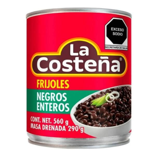 La-costena-frijoles-negros-enteros.jpg La Costeña Frijoles Negros Enteros | Whole Black Beans | Ready-to-Eat Mexican Beans - Image 1