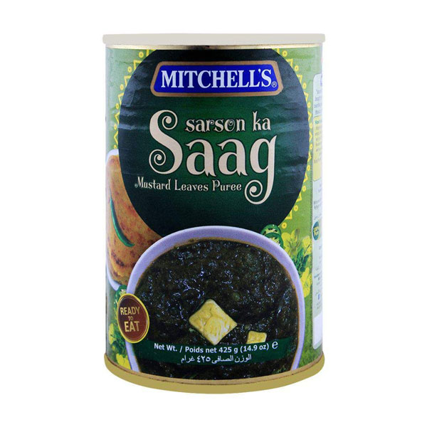 Mitchells-sarson-ka-saag-425g.jpg Mitchell's Sarson Ka Saag 425g | Ready-to-Eat Indian Mustard Greens Curry | Authentic Flavor - Image 1