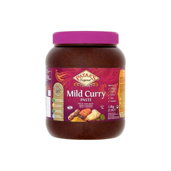 Pataks-mild-curry-paste-2.3kg.jpg Patak's Mild Curry Paste | Authentic Indian Curry Paste | 2.3kg Jar - Image 1
