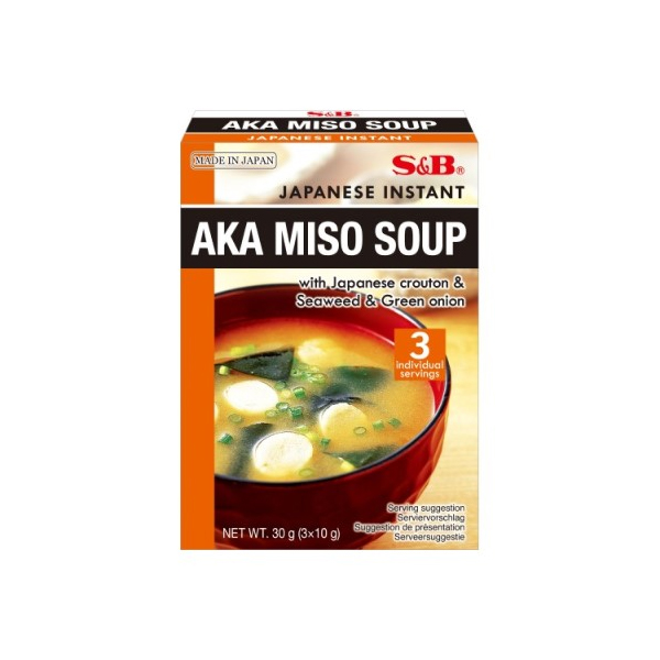 SB-japanese-instant-Aka-miso-soup.jpg S&B Japanese Instant Aka Miso Soup – Authentic Red Miso Soup in Minutes - Image 1