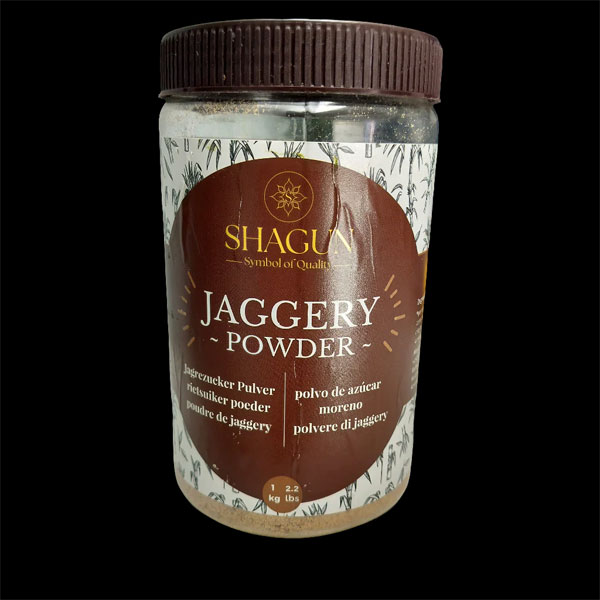 SHAGUN-jaggery-powder-800ml.jpg Shagun Jaggery Powder 800ml | Natural Unrefined Sweetener | Authentic Taste - Image 1