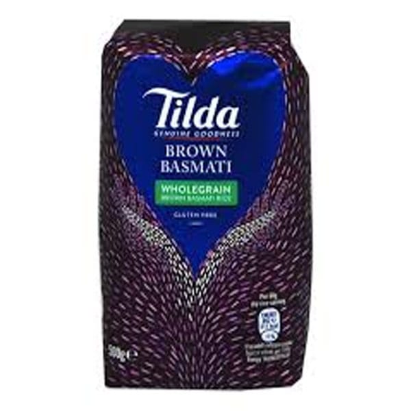 Tilda-brown-basmati-rice-500g.jpg Tilda Brown Basmati Rice 500g | Nutritious & Aromatic Whole Grain Rice | Healthy Everyday Choice - Image 1