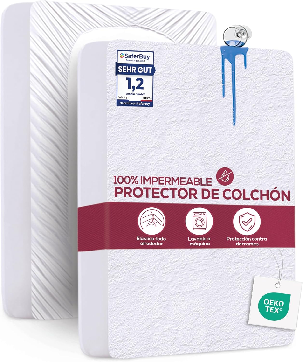 Utopia.jpg Utopia Bedding Waterproof Mattress Protector 150x200