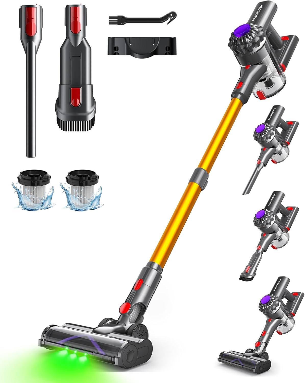 Vactech.jpg V15 Cordless Vacuum Cleaner 35kPa 6-in-1