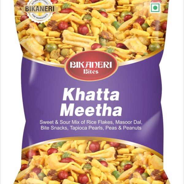 Bikaneri Bites Khatta Meetha 300g | Sweet & Tangy Indian Snack Mix | Crunchy Namkeen Delight