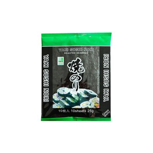 Yaki-sushi-nori-10-sheets.jpg Yaki Sushi Nori – 10 Premium Seaweed Sheets for Sushi, Rolls, and Japanese Dishes - Image 1