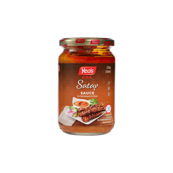 Yeos-satay-sauce.jpg Yeo’s Satay Sauce – Authentic Sweet & Savory Peanut Sauce for Grilled Meats and Asian Dishes - Image 1